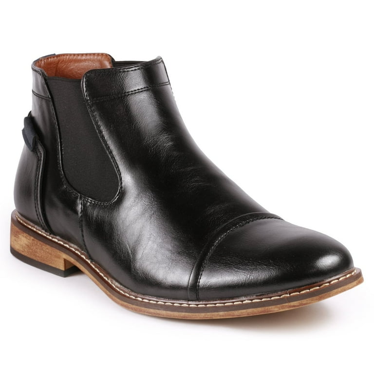 Metrocharm MC148 Men s Cap Toe Formal Dress Casual Ankle Chelsea Boot