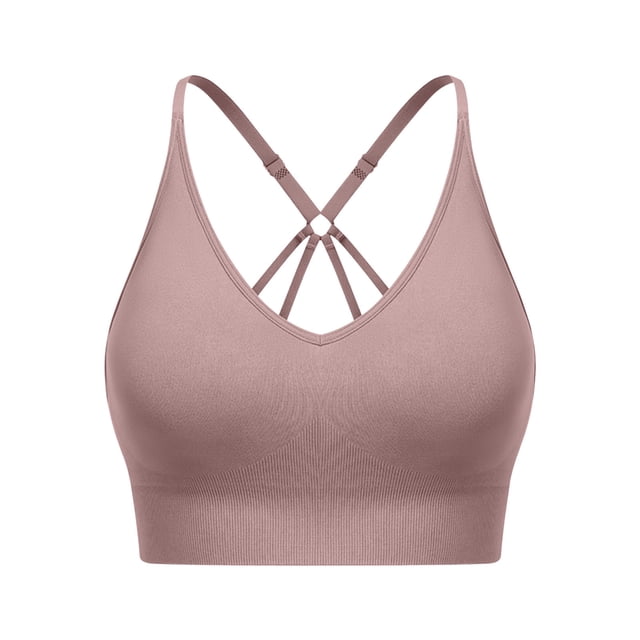 Timegard Sports Bras for Women Adjustable Spaghetti Strap High Support Stretch Workout Running No Underwire Bras