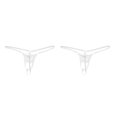 thumbnail image 4 of maskred Men's Open Front Breathable Underwear Brief Thong Pouch White 2Set, 4 of 6
