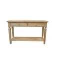 thumbnail image 6 of BingLTD - RECON SOFA TABLE  SOLID WOOD WITH DRAWERS  – UNFINISHED (DK3002-RW-UNF), 6 of 6