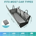 thumbnail image 2 of Unique Bargains Dog Car Seat Cover for Back Seat Waterproof Hammock with Mesh Window Pockets Nonslip Washable Gray, 2 of 7
