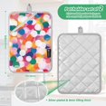 thumbnail image 6 of Yayeee Pot Holders Kitchen Heat Resistant with Pocket 7"x9.8" Cotton Oven Cooking Hot Pads, White Colorful Circles, 6 of 7