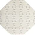 thumbnail image 3 of Unique Loom Trellis Frieze Collection Area Rug - Geometric (5' Octagon Ivory/Gray), 3 of 7