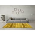 thumbnail image 3 of Ahgly Company Indoor Square Abstract Yellow Modern Area Rugs, 7' Square, 3 of 4