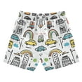 thumbnail image 3 of Cars and Rainbows Doodle Boys Swim Trunks Boardshorts Swimsuit Quick Dry Board Shorts Bathing Suit 2-12T, 3 of 8