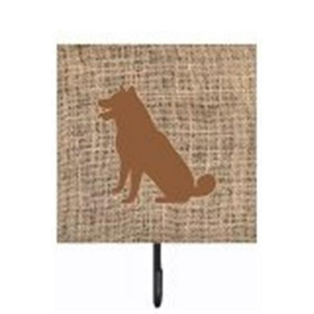 

Carolines Treasures BB1113-BL-BN-SH4 Shiba Inu Burlap And Brown Leash Or Key Holder