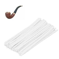 Smoking Pipe Cleaners, 200Pcs Blend Cotton Rods Tobacco Smoke Mouthpiece Disposable Smoking Pipe Cleaning Tool for Pipe Smoking Glass