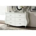 thumbnail image 3 of Baxton Studio Enzo Modern Faux Leather 6-Drawer Dresser, 3 of 5