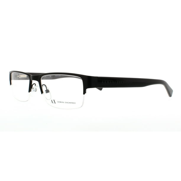 ARMANI EXCHANGE Eyeglasses AX 1015 6070 Satin Black/Black Dark Grey  Transparent 52MM 