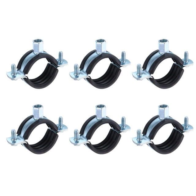 6 Pack Split Ring Pipe Hanger, 40mm/1.6inch Adjustable Pipe Bracket Clamp