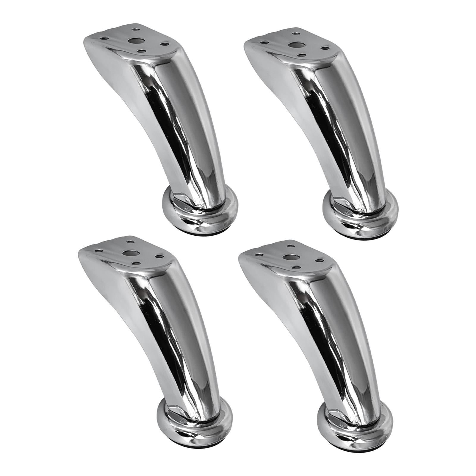 Richelieu BORSA Furniture Leg - 6 Inch (150mm) Round Leg With Leveling Glide, Satin Nickel - View #2