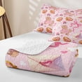 thumbnail image 4 of Homewish Valentine Dog Twin Quilt Set,Kawaii Pet Theme Twin Coverlet Set,Pink Ribbon Bow Decor,2 Pieces, 4 of 7