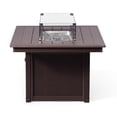 thumbnail image 6 of WestinTrends Helios 46" Modern Outdoor 55,000 BTU Patio Gas Propane Rectangle Deck Fire Pit Table (Rocks Not Included), Dark Brown, 6 of 14