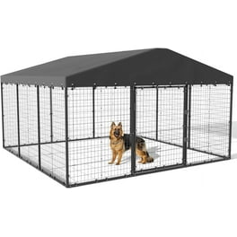 Lucky Dog Large Metal Fence Pet Kennel 10 x10 Heavy Duty Outdoor Chain Link w Door 3 Pack Walmart