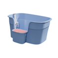 thumbnail image 1 of Pet Litter Tray Semi Enclosed Cat Litter Box Splashproof High Sided Large Kitten Blue, 1 of 9