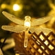 thumbnail image 4 of Luces de hadas de libélula alimentadas por energía Solar, guirnalda de luces decorativas de mariposa para jardín, luces de Navidad para exteriores, 10, 20, 40led, 4 of 4