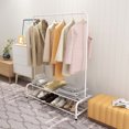 thumbnail image 4 of Dasun Clothing Garment Rack with Shelves Metal Cloth Hanger Rack Stand Clothes Drying Rack for Hanging Clothes White, 4 of 6