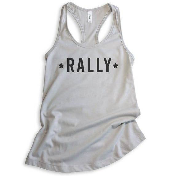 Rally Tank Top, Ladies Racerback Tank Top, Sports Fan Tank, Tailgate Tank, College Football Tank, Silver Gray, X-Large