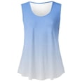 thumbnail image 5 of Womens Solid Round-Neck Loose Sleeveless T-Shirt Pullover, 5 of 5