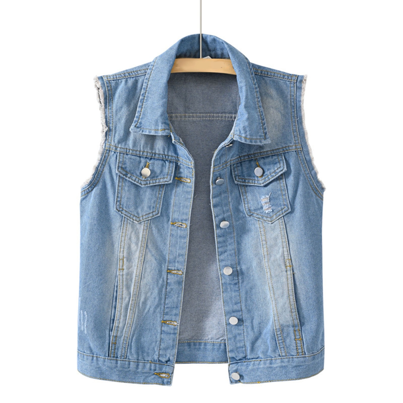 Sleeveless Jean Jacket