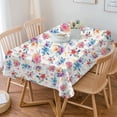 thumbnail image 4 of Polyester Oblong/Rectangle 60 x 84 Inch Washable Reusable Waterproof Table Cloth - Watercolor Floral Table Cover for Spring/Summer/Easter Decoration, 4 of 5