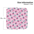 thumbnail image 2 of Lsque Cherry Strawberry Pattern 4" Drink Coasters Set of 4, PVC Leather Absorbent Coasters, Table Coaster Set Decorative Coffee Cup Coasters Housewarming Gift -Square, 2 of 6