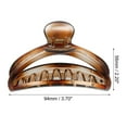 thumbnail image 3 of Unique Bargains Claw Clip Hair Accessories No Slip Brown Hair Clip 3.7", 3 of 6