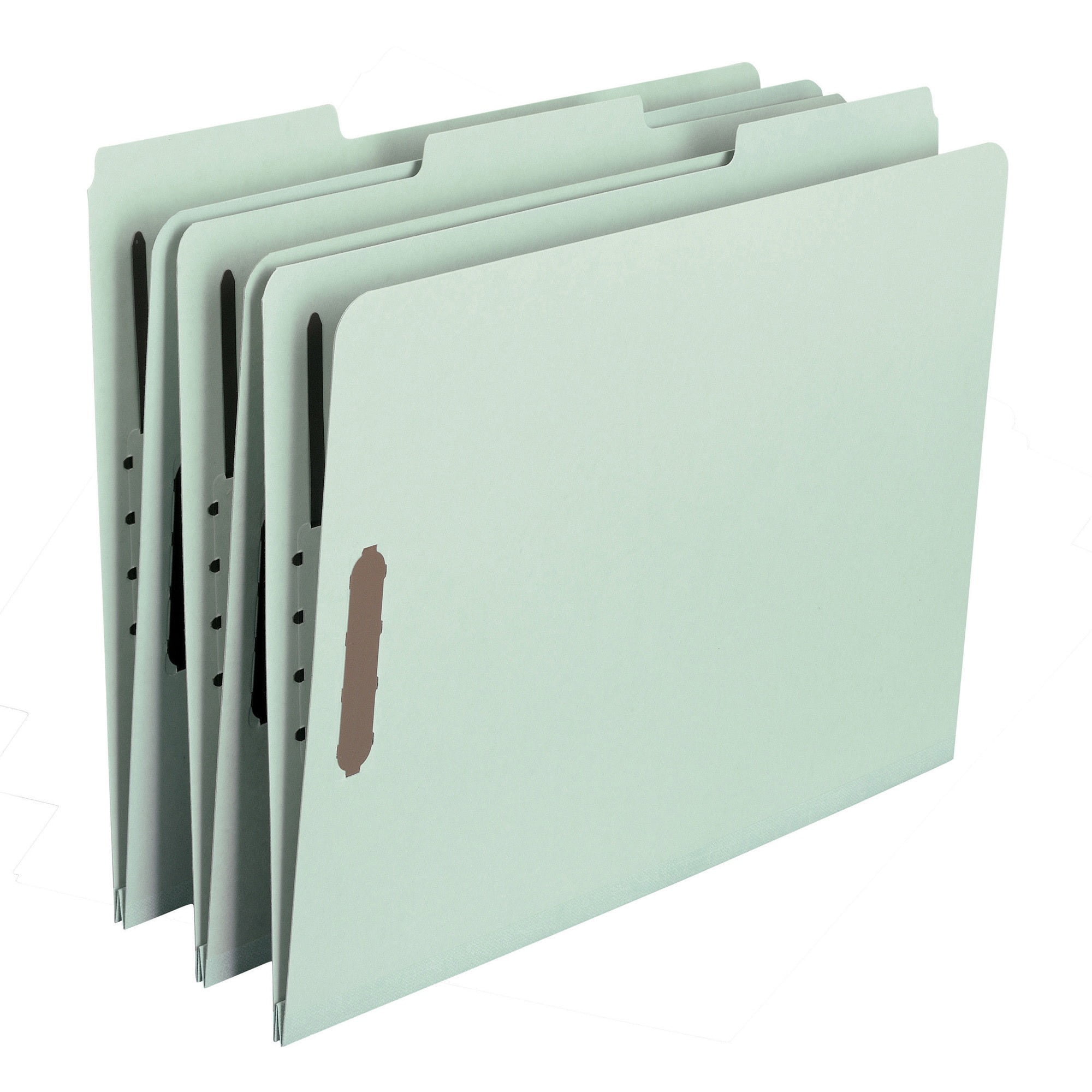 Green 2-Inch Expansion 25 Folders per Pack Legal Size Globe-Weis End Tab Pressboard Folders with Fasteners 47715GW 2-Inch Fasteners