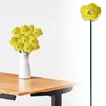 thumbnail image 2 of 1Pcs Yellow Lifelike Artificial Flower Decoration for Garden Outdoor Weather Resistant Fake Flowers for Porch Patio Balcony Home Decor, 11X2In, 2 of 9