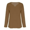 thumbnail image 4 of Shirts For Women Women Fashion Casual Long Sleeve Solid Color Tops Shirts Blouses Tops Womens Tops, 4 of 6