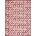 thumbnail image 3 of Playa Rug Amsterdam Lightweight Reversible Recycled Plastic Outdoor Floor Mat Orange&White 4'x6' 4' x 6', 3 of 5
