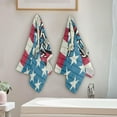 thumbnail image 4 of Fourth of July Independence Hand Towels 2 PCS, American Liberty USA Flag Kitchen Towel Ultra Soft and Highly Absorbent,Decorative Fingertip Face Towel for Bathroom Hotel, 28.3"x14.4", 4 of 5