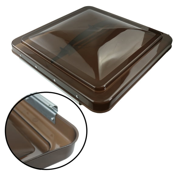 RV 14 x 14 Roof Vent Cover Replacement Lid-Motor home Camper RV Trailer  Smoked (1)