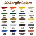 thumbnail image 2 of X ARTY HUB Model Paint Set - 20 Colours with 3 Brushes, Miniature Paints (Base/Skin Tones/Shadows/Metallics) for Airbrushing & Hand Paintin, 2 of 6