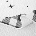 thumbnail image 5 of Manfei Black Bow Checkered Print Quilt Full for Women, Cute Stars Print Full Bedspread Sets, 3 Pieces, 5 of 7