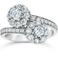 thumbnail image 1 of 1 1/2 Ct Diamond Forever Us 2-Stone Anniversary Ring White Gold Lab Grow, 1 of 2