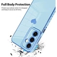 thumbnail image 3 of Samsung Galaxy A14 5G Case Love Heart 6D Plating Electroplate Luxury Elegant Case Camera Protector Soft TPU Shockproof Protective Corner Back Cover -Blue, 3 of 5
