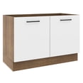 thumbnail image 1 of Mueble de Cocina Para Tarja Madesa Agata 120 cm 2 Puertas Marrón/Blanco, 1 of 5