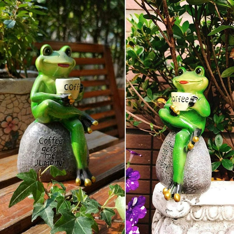 6 Inch Frogs Garden Decor Statues for Yard and Garden, Indoor Outdoor  Decoration Sculpture 