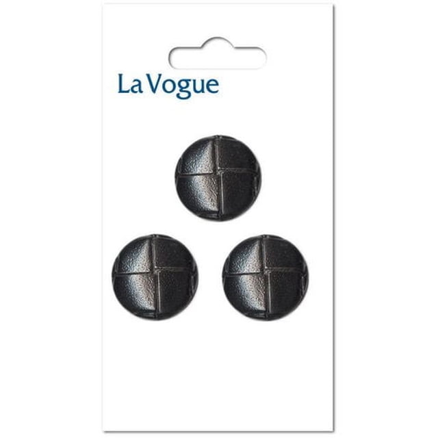 LA VOGUE Shank Button - 20 mm (0.79 in), Black