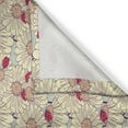 thumbnail image 3 of Ambesonne Ladybug Kitchen Curtains, Spring Season Bugs, 55"x45", Dark Coral Cream, 3 of 3