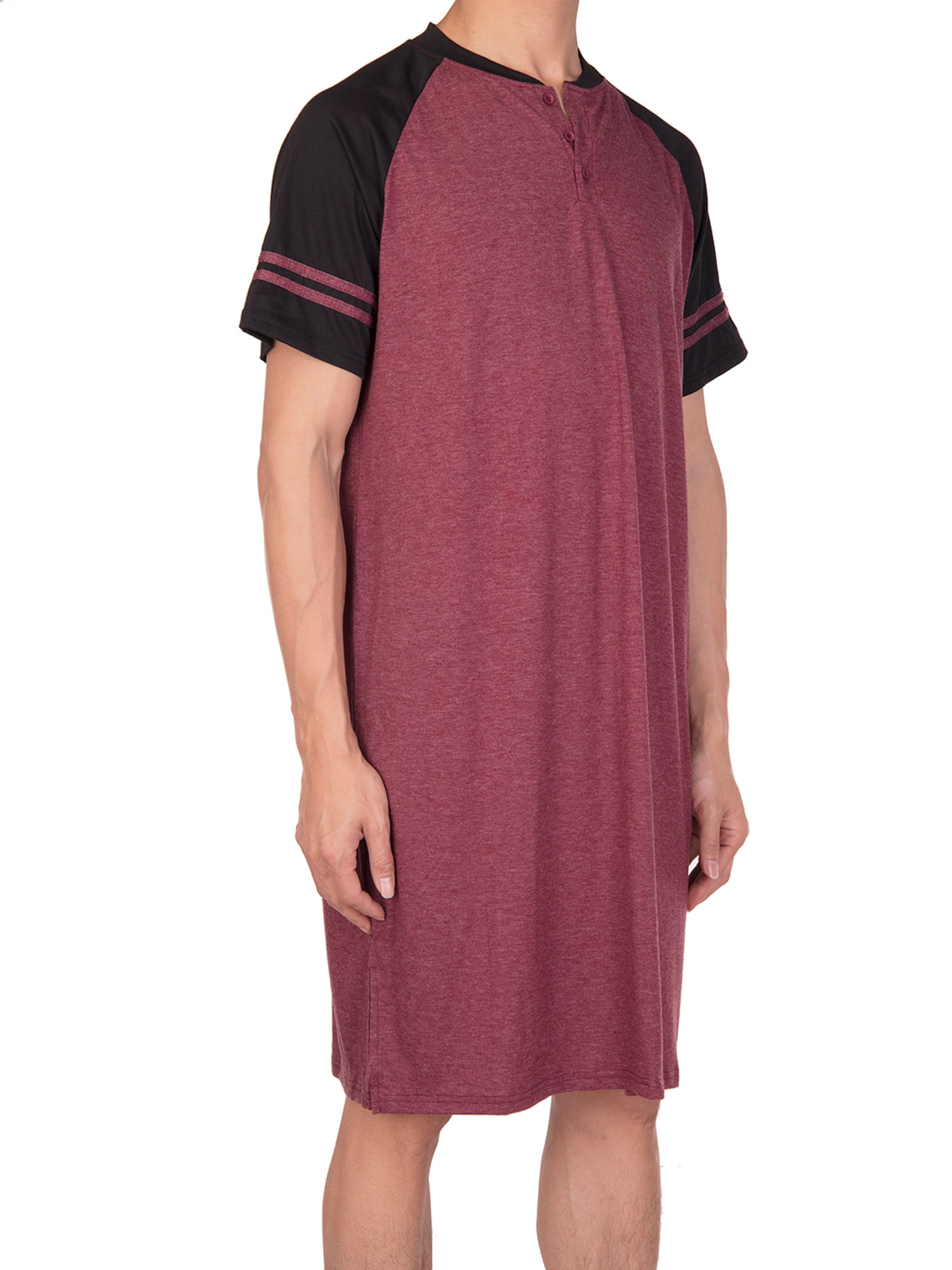 SAYFUT SAYFUT Big & Tall Mens Sleep Shirts Short Sleeve Nightshirts