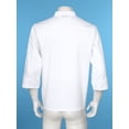 thumbnail image 4 of TTAO Womens Chef Jacket Mens Short Sleeve Chef Coat Kitchen Professioanl Cook Work Uniform Shirt Tops White Long Sleeve 3XL, 4 of 7