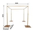 thumbnail image 3 of Efavormart 10ft | 4 Post Gold Metal DIY Photography Backdrop Stand, Wedding Arch Canopy Tent, 3 of 11