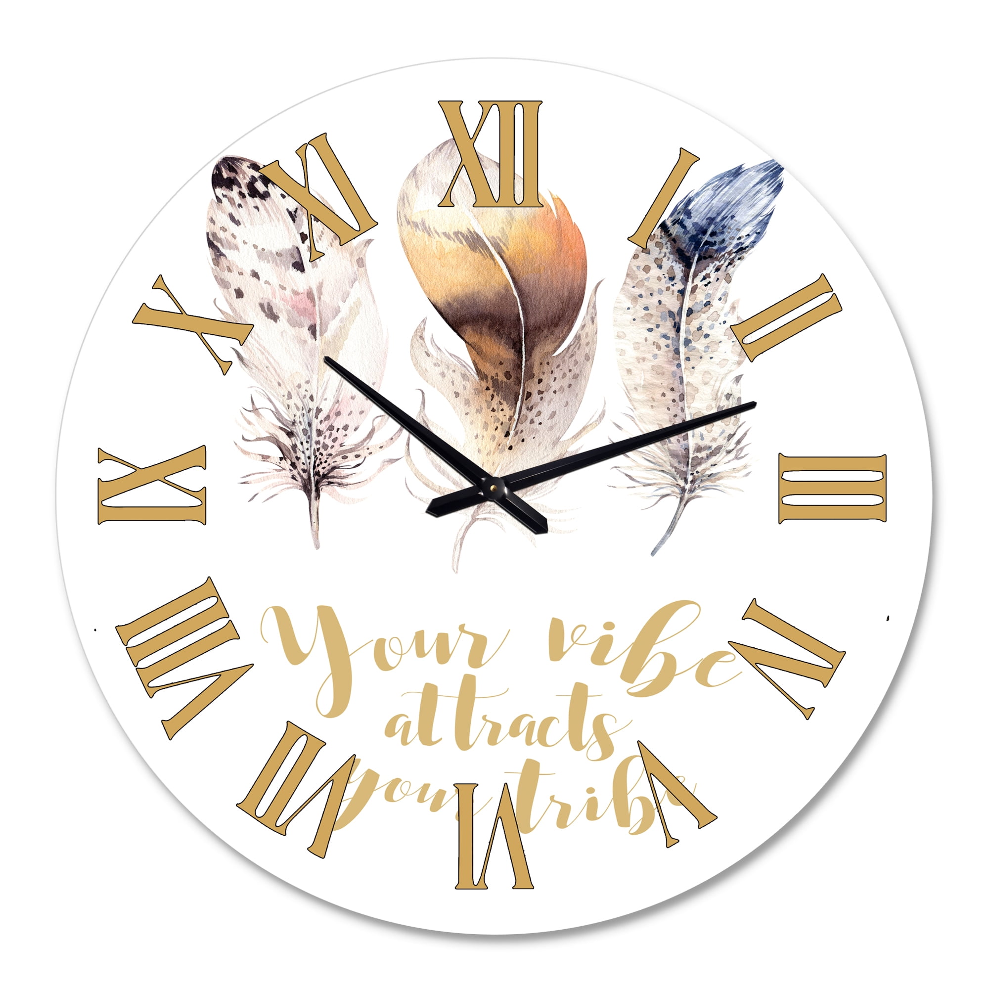 Designart 1 in Quartz Bohemian Wall Clock