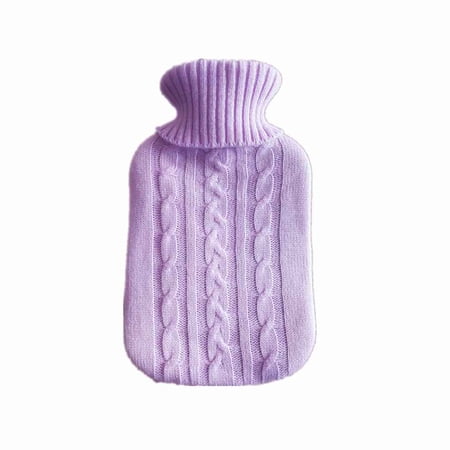 Sonceds Portable 2000ml Hot Water Bottles Cover Knitted Winter Warm Hand Warmer Water Bag Knitting Clothes