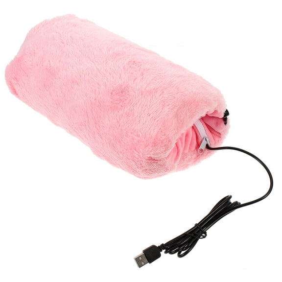 UNOMOR 1pc Rechargeable Hand Warmer Winter Plush Hand Muffs Birthday Present For Women Aches Relief And
