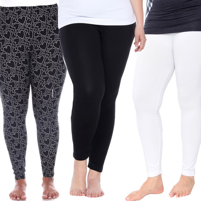 White Mark Leggings Mignons Extensibles Doux pour Femmes Lot de 3