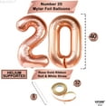 thumbnail image 4 of KatchOn, Rose Gold 20 Balloon Number - 40 Inch, Pack of 12 | 20 Balloons with Confetti | Cute 20 Birthday Decorations for Her | 20th Birthday Balloons | Happy 20th Birthday Decorations for Women, 4 of 6