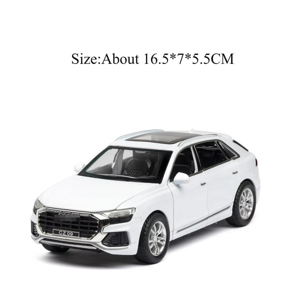 1:32 Q8 RS7 Car Metal Model Diecast Alloy Toy 6 Doors Opened with Sound Light Pull Back Vehices Collectable Miniature Home Decor